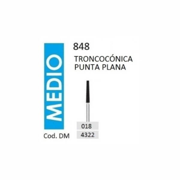 DIAMANTE MDT FG 848/018 GRANO MEDIO - CONICA PLANA