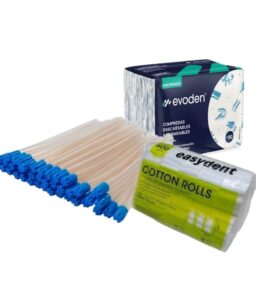 Combo Compresas 3 capaz + Rollos Algodon Nro2 x 500 + Eyectores Transparente