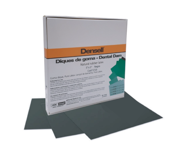 Goma Dique 5X5 x52pz DENSELL black medium 0.18mm Dental Dam