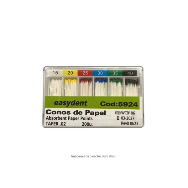 Conos PAPEL 15/40 Taper02 caja x200 Easydent