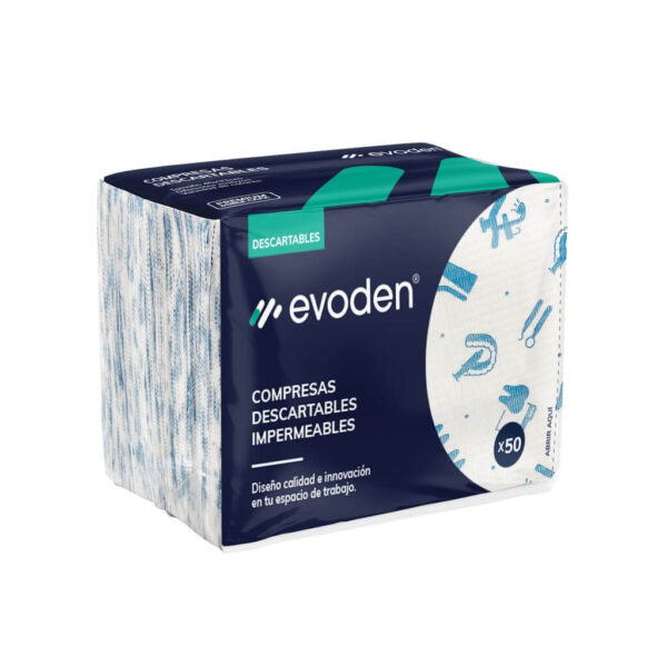 Compresas descartables Premium Estampadas COLOR x 50u. EVODEN