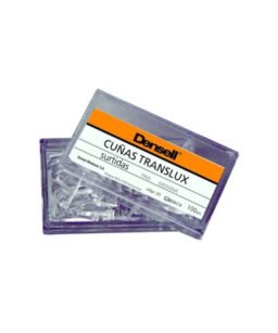 CUÑAS TRANSLUX X 50 surtidas plasticas 2 tamaños - transparentes reflectivas Densell