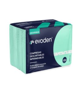 Compresas descartables Premium PLENAS COLOR, doble capa, bolsa x 50u.  Verde Claro Evoden