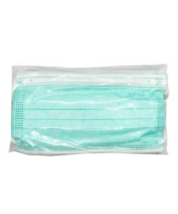 Barbijos 3 Pliegues, caja x 50u. DOCHEM verde