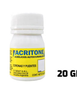 Acrilico Autocurable p/Coronas y Puentes x 20gr Acritone