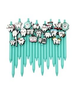 Lapicera con diseños de dientes