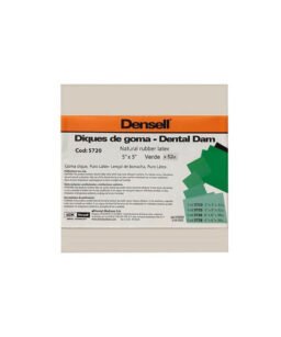 Goma Dique 5X5 x52pz DENSELL verde medium 0.18mm Dental Dam