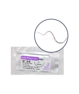 Sutura Vicryl 3-0 Aguja 17mm Ac. Poliglicolico X1 unidad Surgikal
